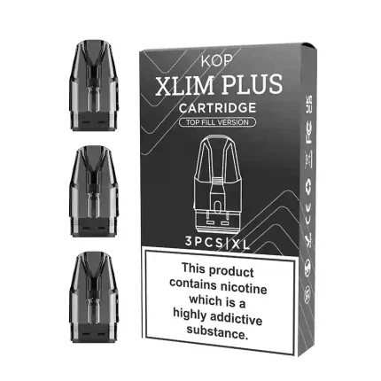 KOP Xlim Plus Grey Cartridge Top Fill Version - 3PCS